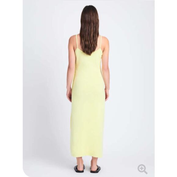 Proenza Schouler White Label Dress Women Small Astrid Slip Maxi Yellow Minimalis - Picture 6 of 15